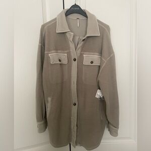 Free People Ruby Button down oversized jacket